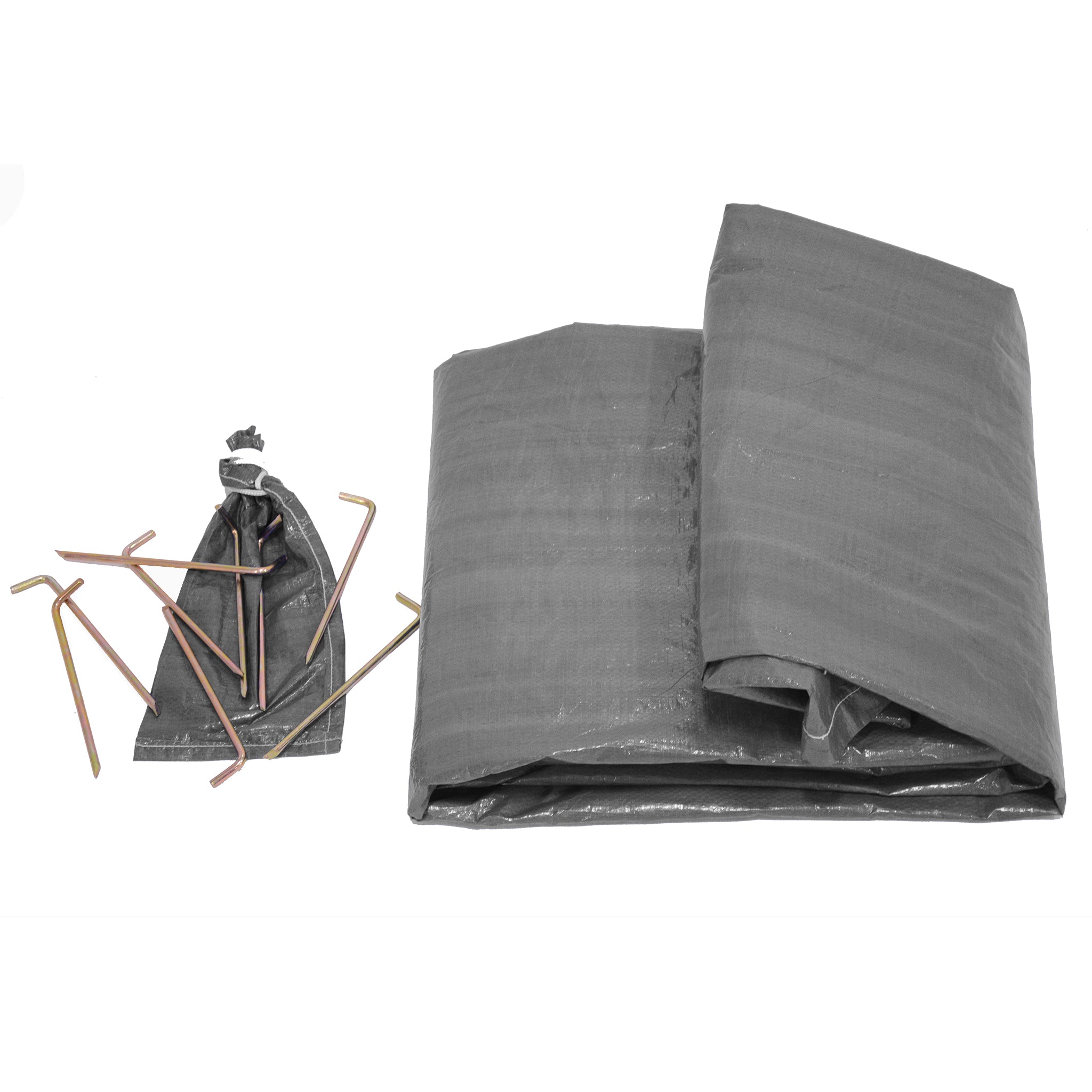 The regatta bell tent ground tarp folded up