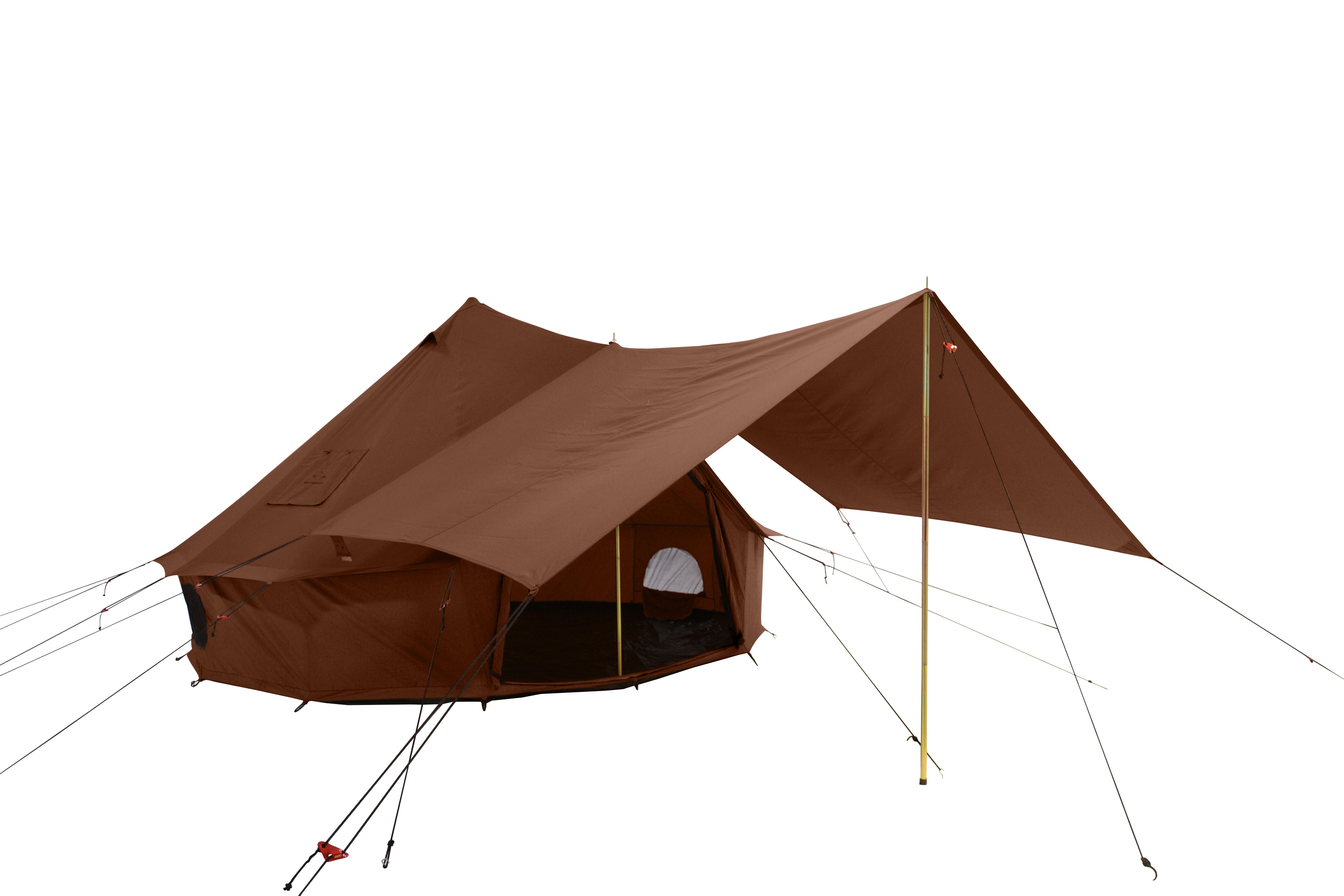 desert red bell tent awning main image