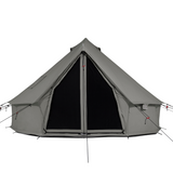 13 regatta bell tent boulder grey front view with mesh closed
