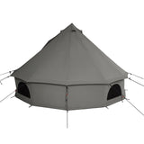 Regatta bell tent boulder grey back side view