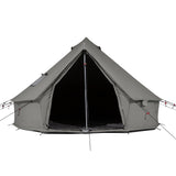 Regatta bell tent boulder grey front view mesh open