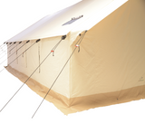 alpha wall tent side profile with guy ropes